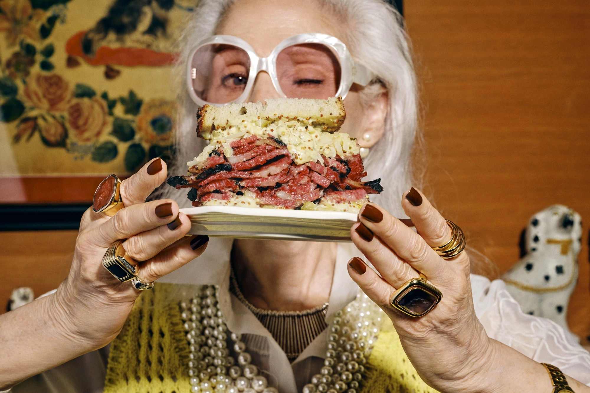 Dijonayo pastrami sandwich